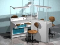Стол зуботехнический на три рабочих места AR-E23